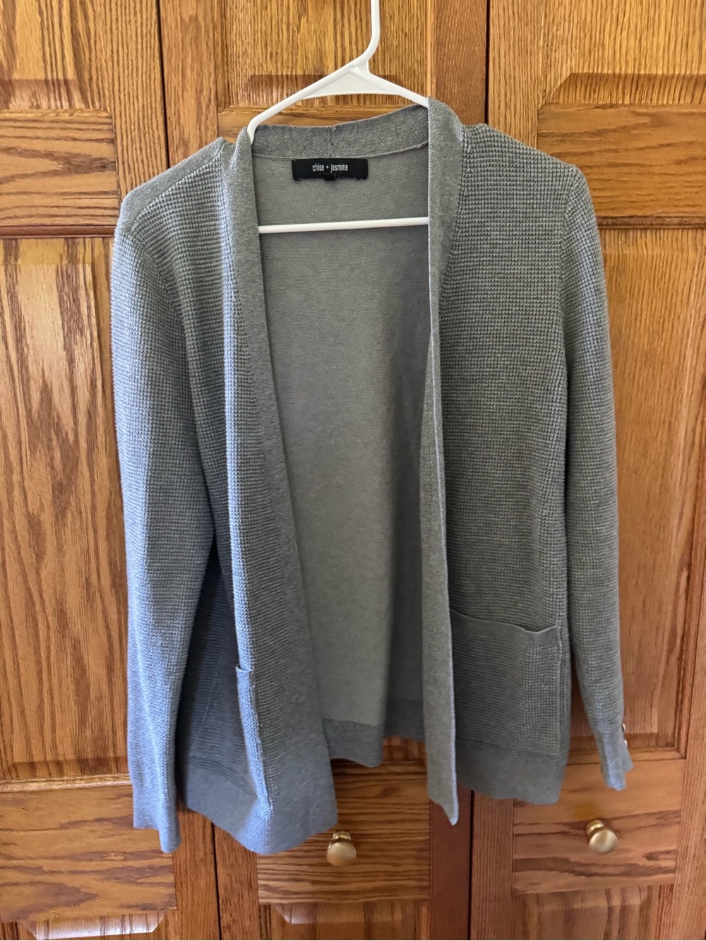 Elan + Janelle Lightweight Open Cardigan in Heather Gray
